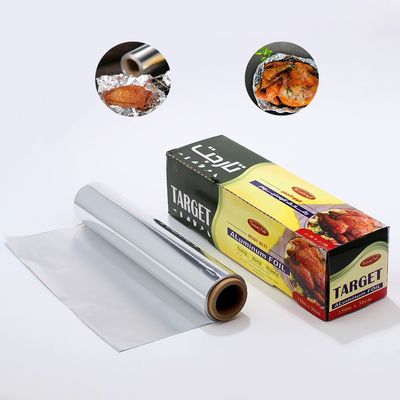 300 mm Heavy Duty 8011 Embossing Kleurrijke Keuken Zilveren Aluminium Folie Roll voor Wrapping
