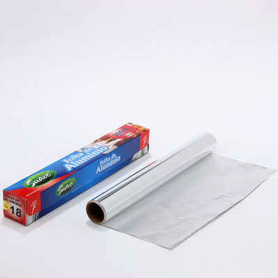 Gepersonaliseerd logo Zilver 8011 Huishoudelijke aluminiumfolie rol voor voedselverpakking en koken