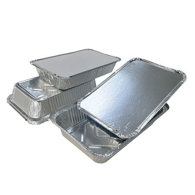 Aluminium rechthoekige folie voor het afhalen van voedsel voor bakplaten voor eenmalig gebruik