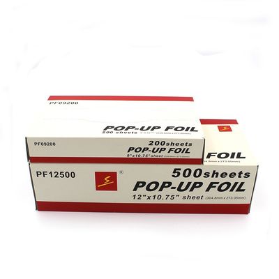 Zilveren voorgesneden pop-up aluminiumfolie papierplaten voor luchtvaartvoedsel 9" x 10,75" legering 8011