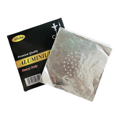 Ronde vierkant aluminium folie Shisha papierplaat met gat voor aangepaste hookah lengte