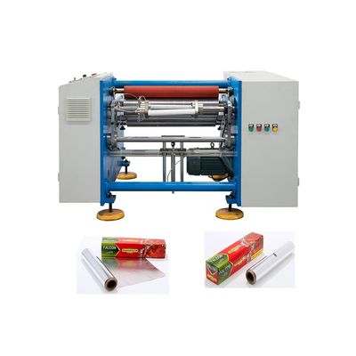 0.009-0.03mm Rouw materiaal Halfautomatische 2 Spindels Aluminiumfolie Wikkelmachines