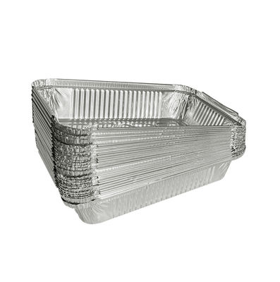 Plastic type Aluminium folie Wegwerp rechthoekig fastfood-container voor BBQ