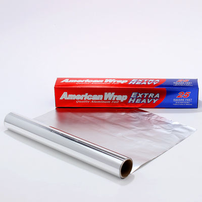 Service Food Grade Aluminium Tin Foil Roll met zilveren afwerking en aangepaste breedte