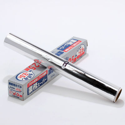 Custom 8011 Soft Temper Kitchen Tin Zilveren Folie Papier Voedsel Verpakking Aluminium Folie Roll