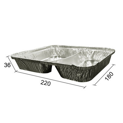 Custom Logo Food Grade Aluminium Foil Takeaway Food Containers voor zilveren bakplaten