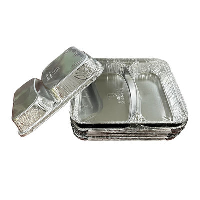 Custom Logo Food Grade Aluminium Foil Takeaway Food Containers voor zilveren bakplaten