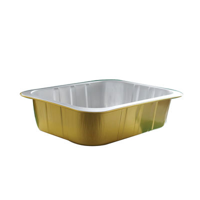 Handige container van gouden aluminiumfolie voor take-out en luchtvaarttaartbakken