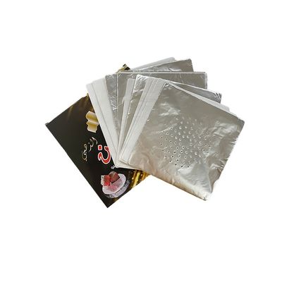 Zilveren rollen Kokoskool Houtskool Aluminium Shisha Glas Hookah Bowl Hookah Verwarmingspapier