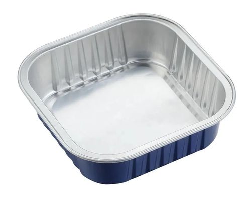 Verpakkingscontainer voor huisdiervoedsel Vierkante wegwerppakket voor lunch met uitnodiging Aluminium voedselcontainer