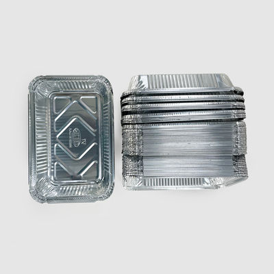 Aluminiumfolie voedselopslagcontainer met papieren deksel milieuvriendelijk en duurzaam