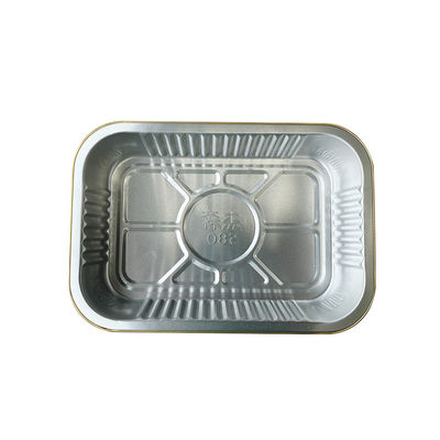 Eenmalige aluminium voedselpan blikfolie barbecue doos aluminium folie container bak voor voedsel