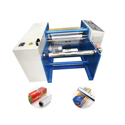 Semi-automatische 2 assen Aluminiumfolie snijmachine voor de keuken Aluminiumfolie rollen