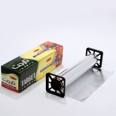 300 mm Heavy Duty 8011 Embossing Kleurrijke Keuken Zilveren Aluminium Folie Roll voor Wrapping