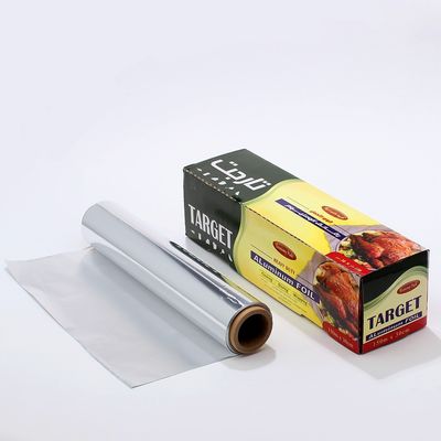 300 mm Heavy Duty 8011 Embossing Kleurrijke Keuken Zilveren Aluminium Folie Roll voor Wrapping