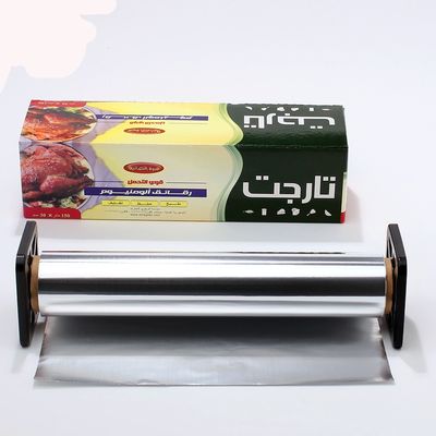 300 mm Heavy Duty 8011 Embossing Kleurrijke Keuken Zilveren Aluminium Folie Roll voor Wrapping
