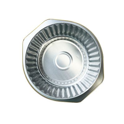 Milieuvriendelijke voordelen Wegwerpbare rimpelende aluminiumfolie Ronde diepe containers