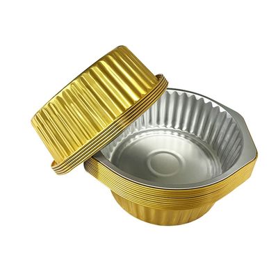 Milieuvriendelijke voordelen Wegwerpbare rimpelende aluminiumfolie Ronde diepe containers