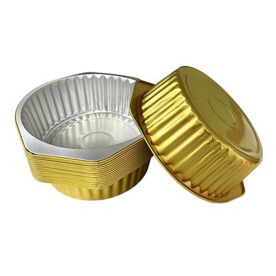 Milieuvriendelijke voordelen Wegwerpbare rimpelende aluminiumfolie Ronde diepe containers