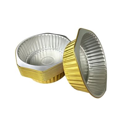 Milieuvriendelijke voordelen Wegwerpbare rimpelende aluminiumfolie Ronde diepe containers