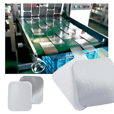 Max. materiaal breedte 650mm Volledig automatische aluminium folie container deksels maken machine