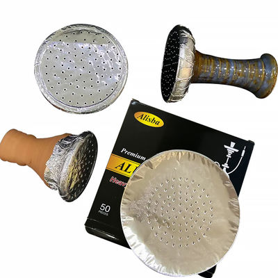 Hookah papier 0,03 mm dik 120 mm breed rond aluminiumfolie met 8011 legering en zilver