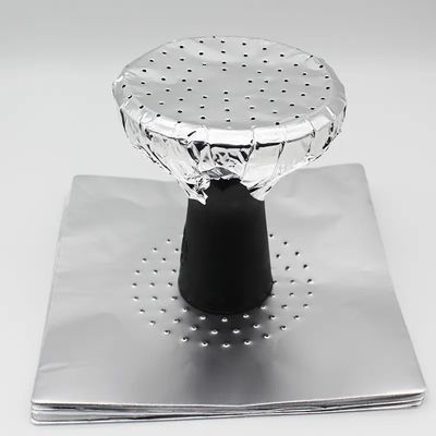 Hookah papier 0,03 mm dik 120 mm breed rond aluminiumfolie met 8011 legering en zilver