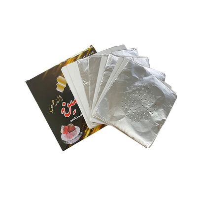 Gepersonaliseerde lengte Aluminiumfolie Papier Hookah Folie 0.03MM Voor alle Hookah 50 stuks Pack