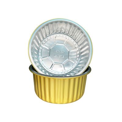 Voedselcontainer Op maat gemaakte bestelling Warm wegwerp rond aluminium folie cake Bakbekers Verkoop