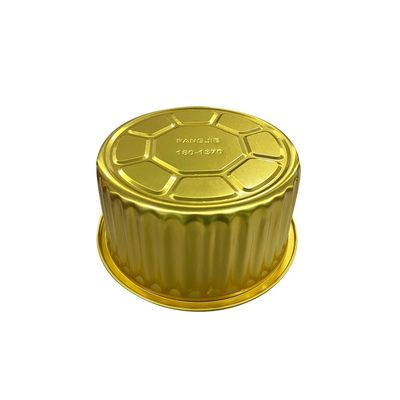 Voedselcontainer Op maat gemaakte bestelling Warm wegwerp rond aluminium folie cake Bakbekers Verkoop