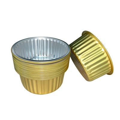 Voedselcontainer Op maat gemaakte bestelling Warm wegwerp rond aluminium folie cake Bakbekers Verkoop