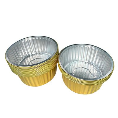 Voedselcontainer Op maat gemaakte bestelling Warm wegwerp rond aluminium folie cake Bakbekers Verkoop