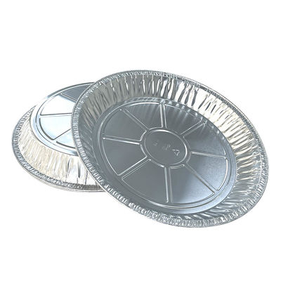 Voedsel wegwerp rond aluminiumfolie pizza en taart pan voor huishouden en bakkerij huis