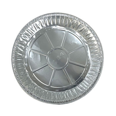 Voedsel wegwerp rond aluminiumfolie pizza en taart pan voor huishouden en bakkerij huis