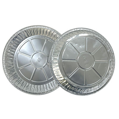 Voedsel wegwerp rond aluminiumfolie pizza en taart pan voor huishouden en bakkerij huis
