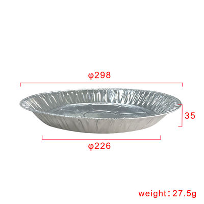 Voedsel wegwerp rond aluminiumfolie pizza en taart pan voor huishouden en bakkerij huis