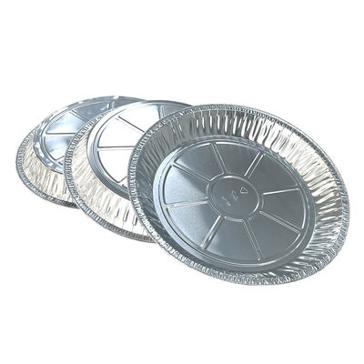 Voedsel wegwerp rond aluminiumfolie pizza en taart pan voor huishouden en bakkerij huis