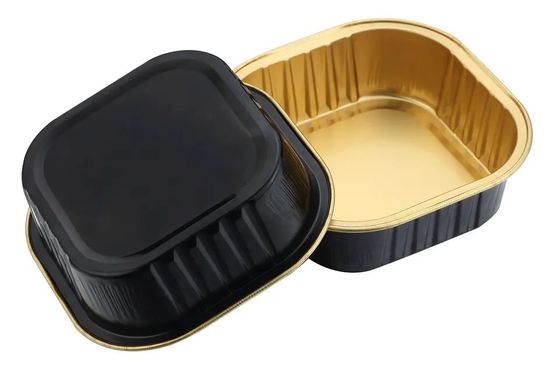 Eenmalige bakplaat van rechthoekig aluminiumfolie voor fastfood en bakbrood