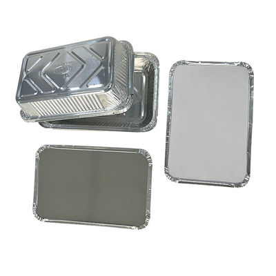 Voedingsmiddelenverpakking Langwerpige aluminiumcontainer met deksels en milieuvriendelijk voordeel