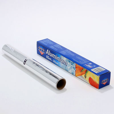 Gepersonaliseerd logo Zilver 8011 Huishoudelijke aluminiumfolie rol voor voedselverpakking en koken