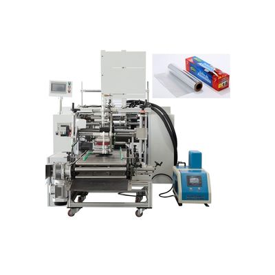 Geavanceerde volledig automatische rekfilm clingfilm aluminium folie rollen terugwinding machine