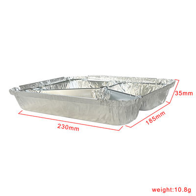 Aluminium To Go Verpakking Lunchbox met op maat gemaakte wegwerpcontainer van 3 compartimenten