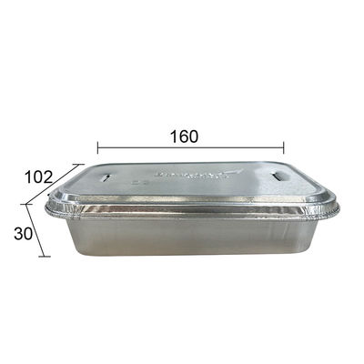 Op maat gemaakte bestelling gladde wand aluminiumfolie takeaway voedselverpakking container bakplaat