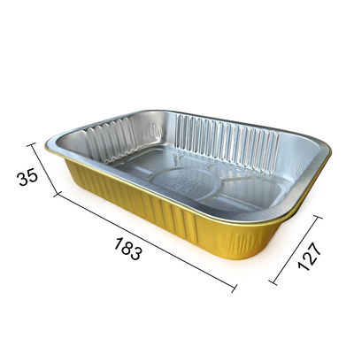 Aluminium verzegelbare gladde wand warmteverzegeling Voedselverpakking Foliecontainer Lunchbox