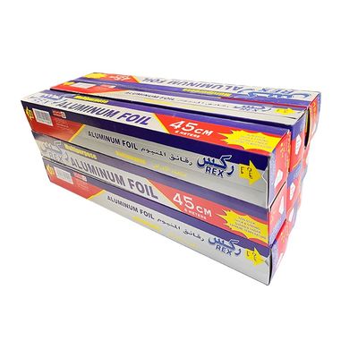 Keuken aangepast Lengte 8011 Huishoudelijk Aluminiumfolie Verpakkingspapier Roll aangepast logo