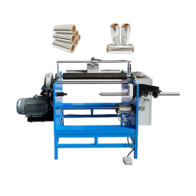 Huishoudelijke folie roll slitter rewinder machine handmatig aluminium folie papier Rewinding 1.5kw