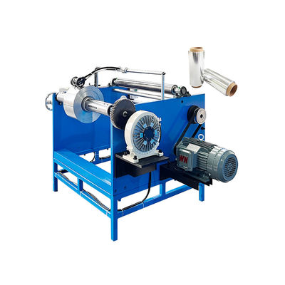 Huishoudelijke folie roll slitter rewinder machine handmatig aluminium folie papier Rewinding 1.5kw