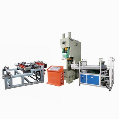 Automatische machine voor het vervaardigen van aluminiumfoliecontainers