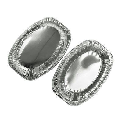 Grote roostercontainer voedselkwaliteit wegwerp ovale aluminiumfolie kalkoenbak voor barbecue
