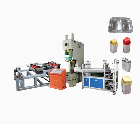 Automatische machine voor het vervaardigen van aluminiumfoliecontainers